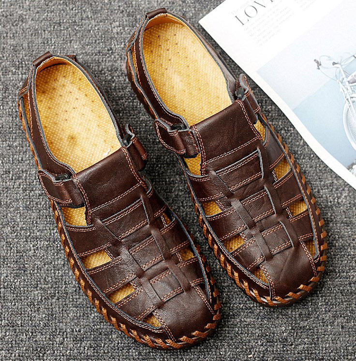 Sandales Cuir Homme Fermées