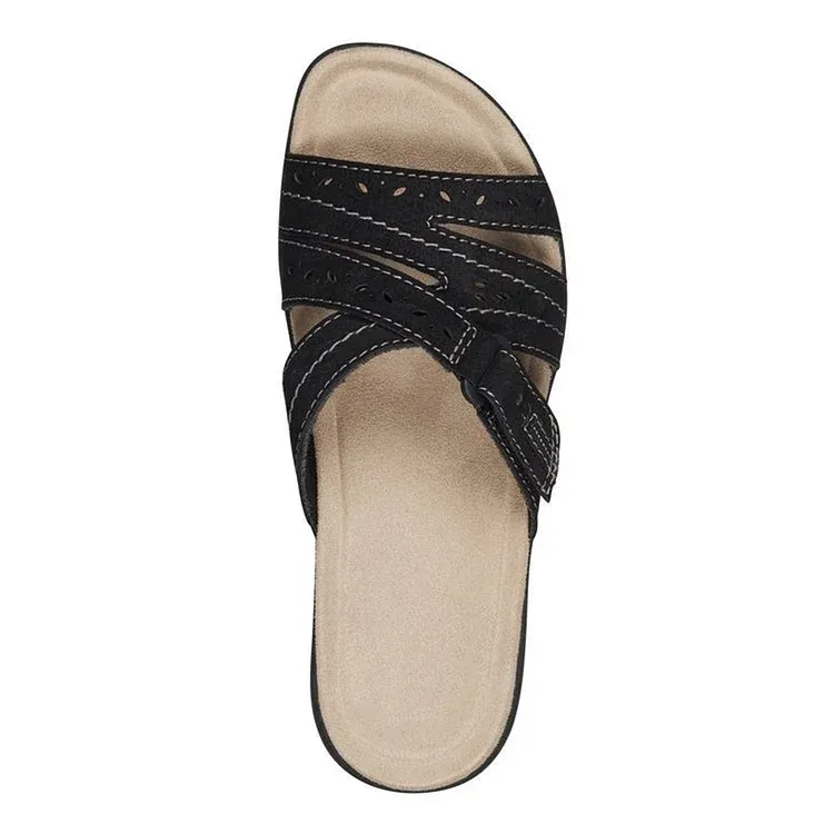 Chaussures orthopédiques de soutien de la voûte plantaire en cuir souple