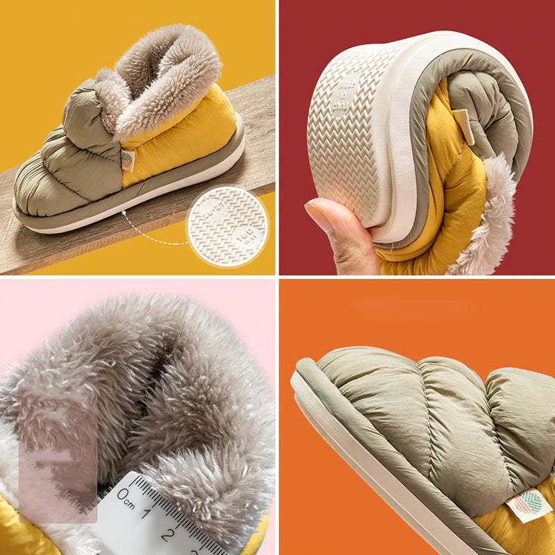Pantoufles d'hiver en peluche-Luckweek