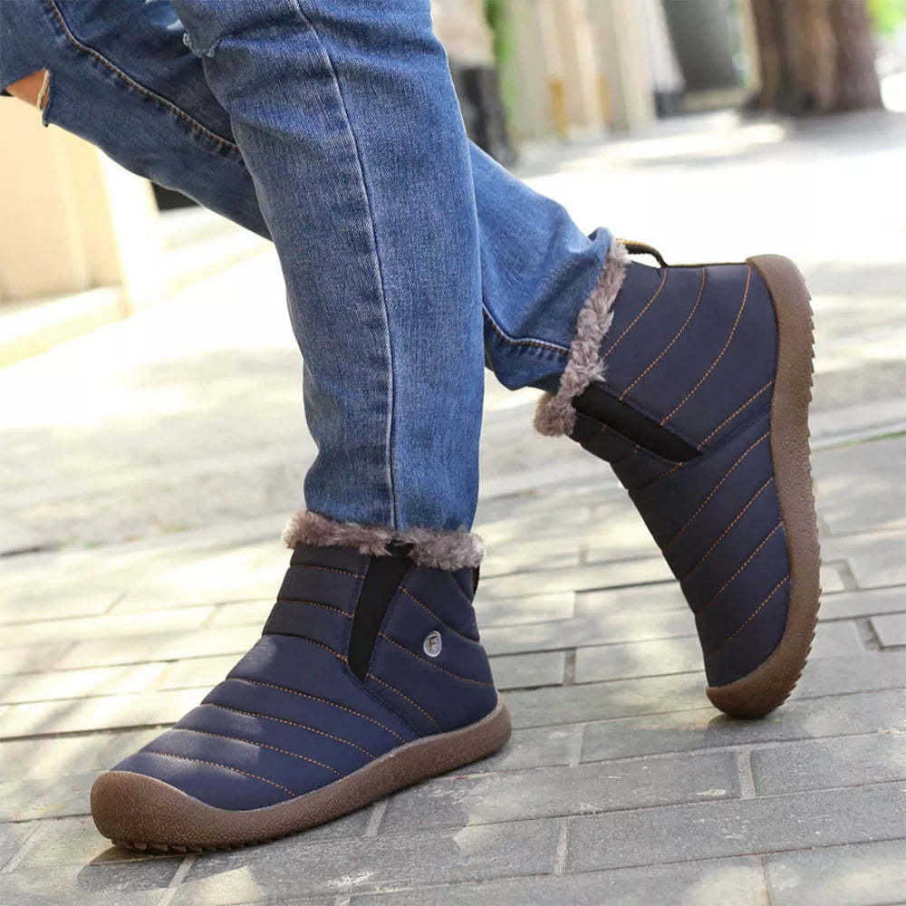 Bottes de neige chaudes tout-en-un en peluche-Luckweek