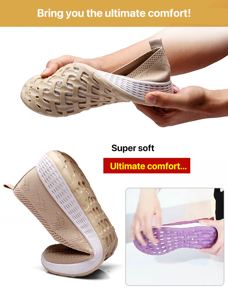 Baskets Confortable Femme,Orthopédiques De Randonnée En Plein Air Évidées Pour Femmes-Luckweek