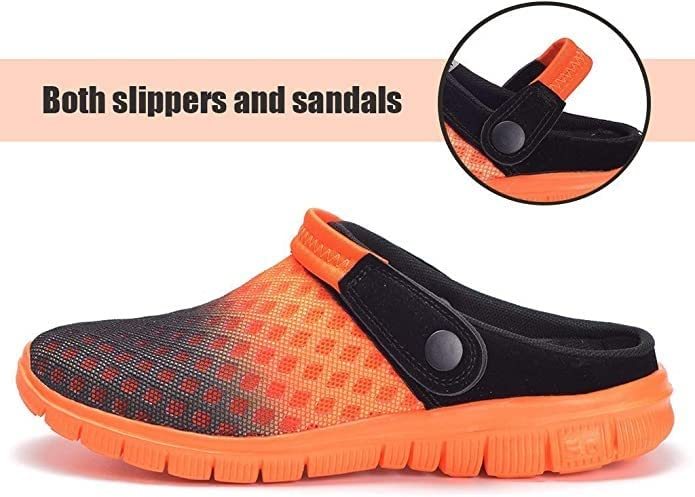 Mules Respirant Chaussures de Jardin Perforés-Sabot de Plage Sport Pantoufles Piscine Sandales-Luckweek