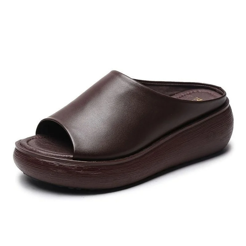 Sandales Comfort - Pantoufles Estivales en Cuir