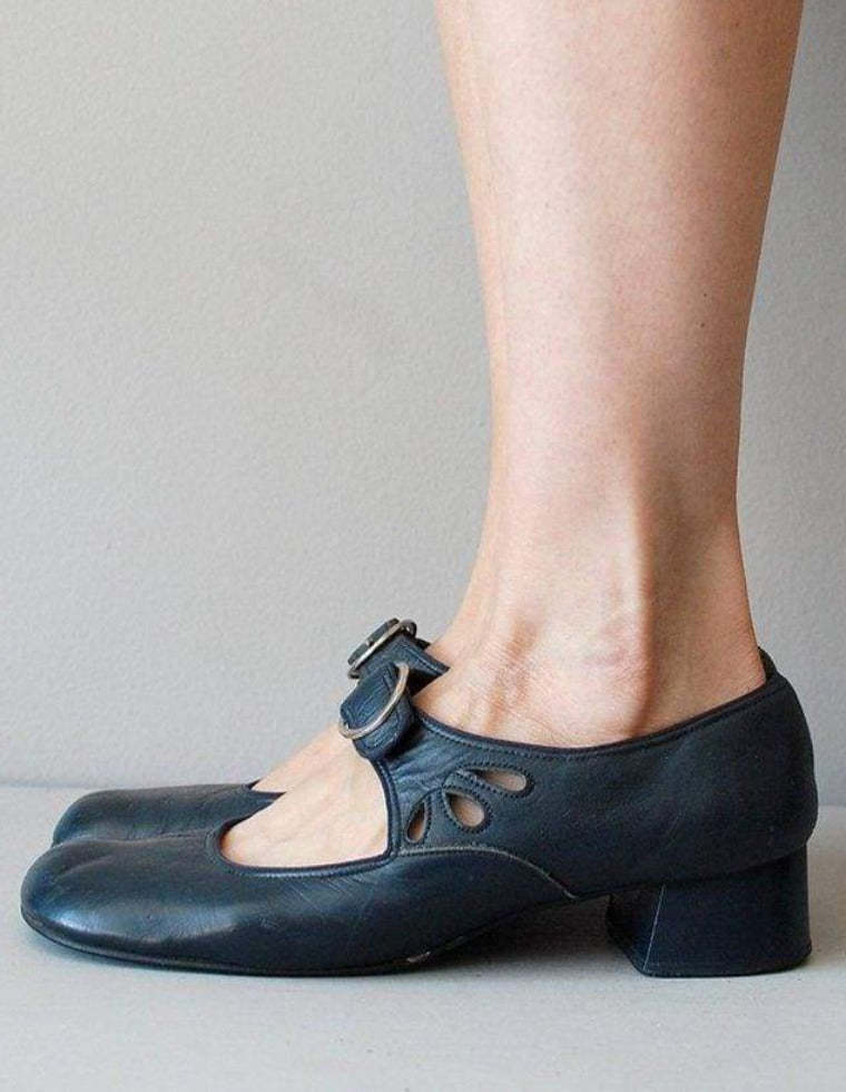 Mary Janes été talon bas Vintage femmes chaussures