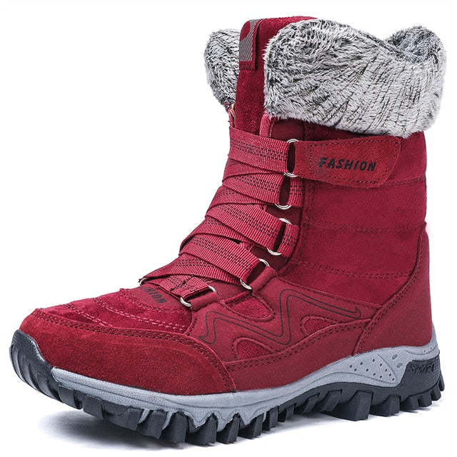 Bottes de Neige d'hiver for Femmes Chaussures mi-Mollet Chaudes