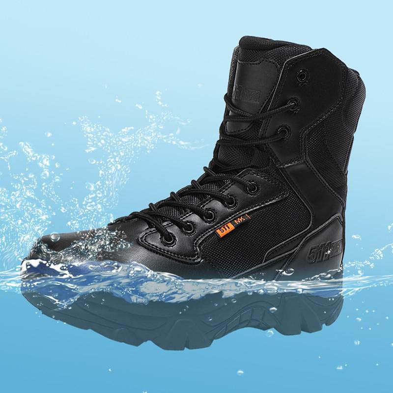 Bottes de style militaire haute qualité-Luckweek