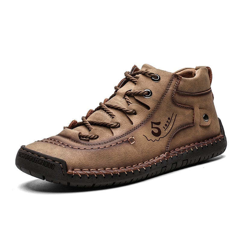 Mocassins d'hiver en cuir pour hommes décontractées et confortables-Luckweek
