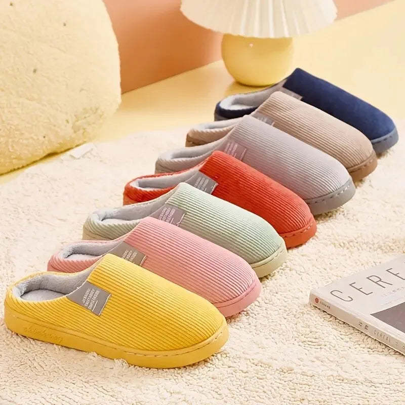 Pantoufles d'hiver chaudes en peluche-Luckweek