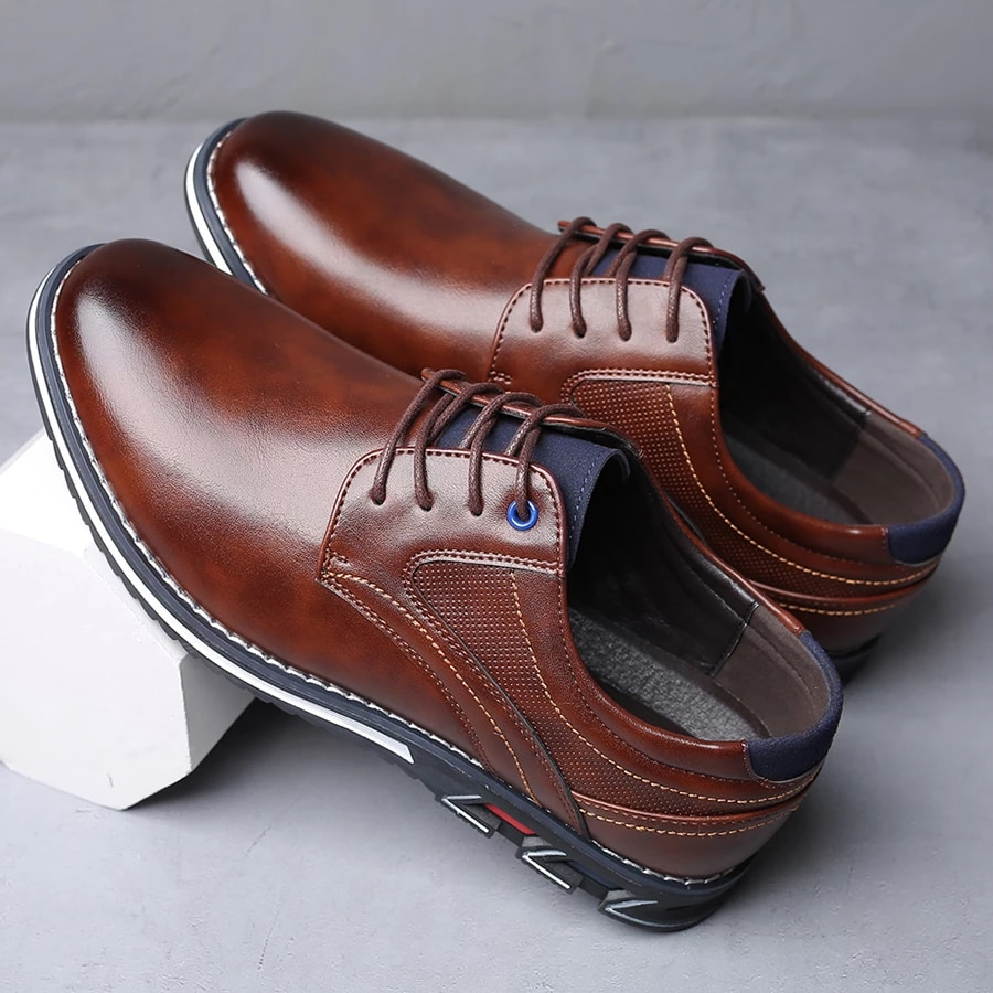 Fancy Oxford chaussures en cuir-Luckweek