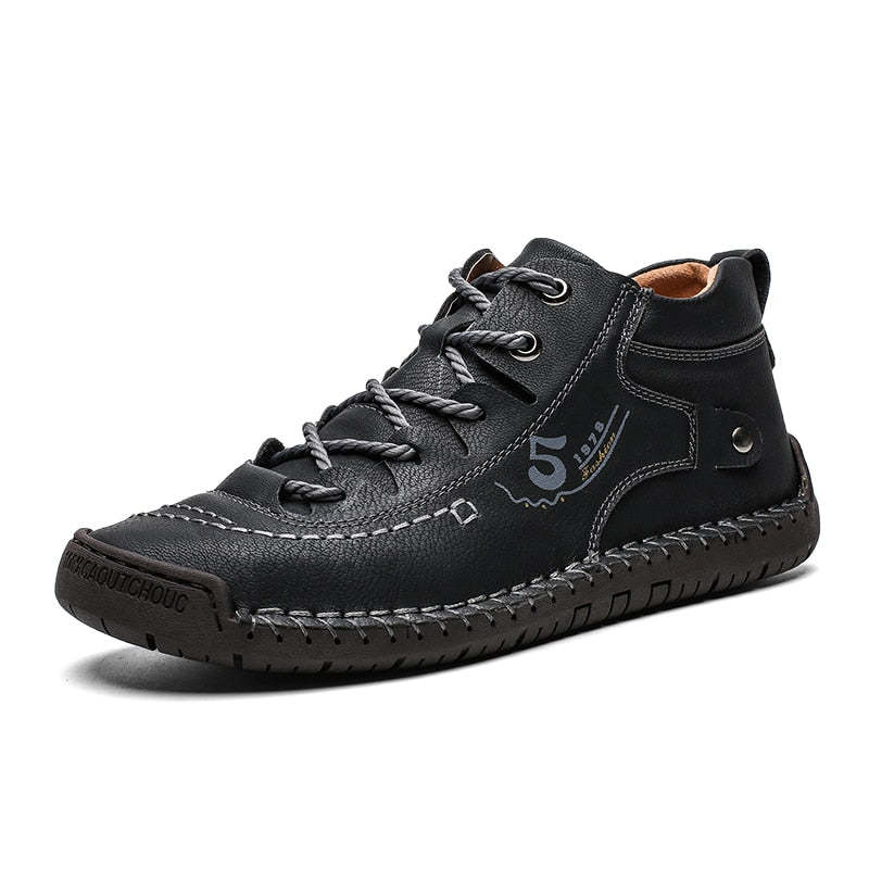 Mocassins d'hiver en cuir pour hommes décontractées et confortables-Luckweek