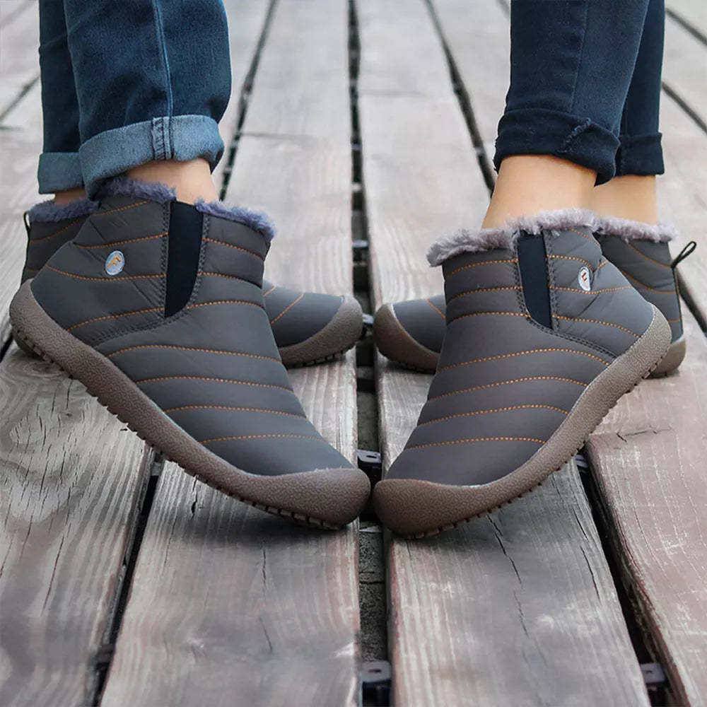 Bottes de neige chaudes tout-en-un en peluche-Luckweek