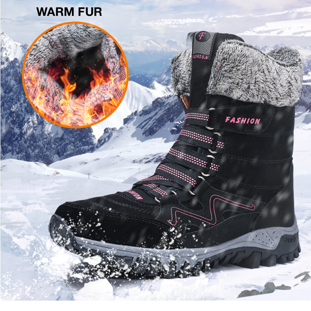 Bottes de Neige d'hiver for Femmes Chaussures mi-Mollet Chaudes