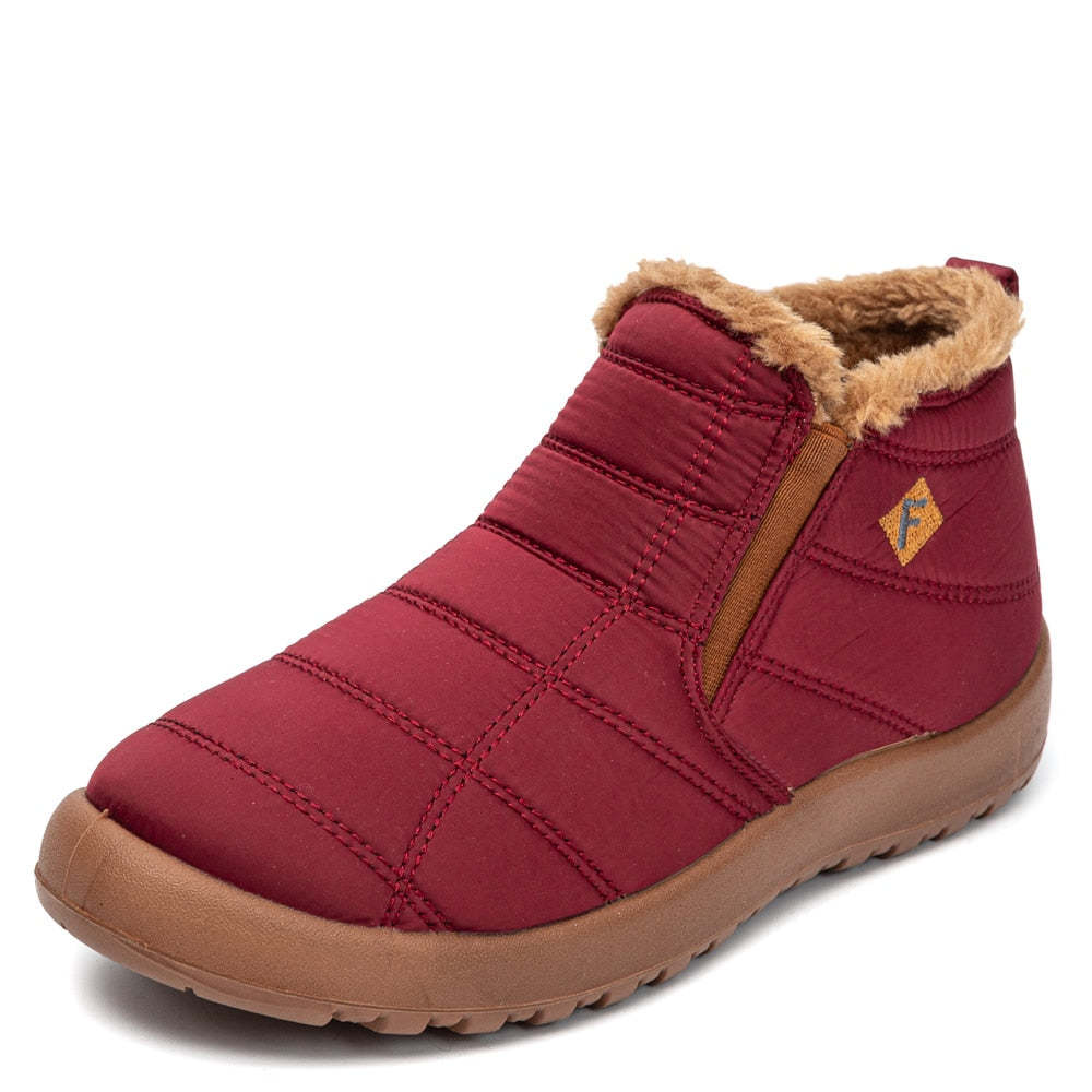 Bottes en fourrure imperméables légères et décontractées-Luckweek