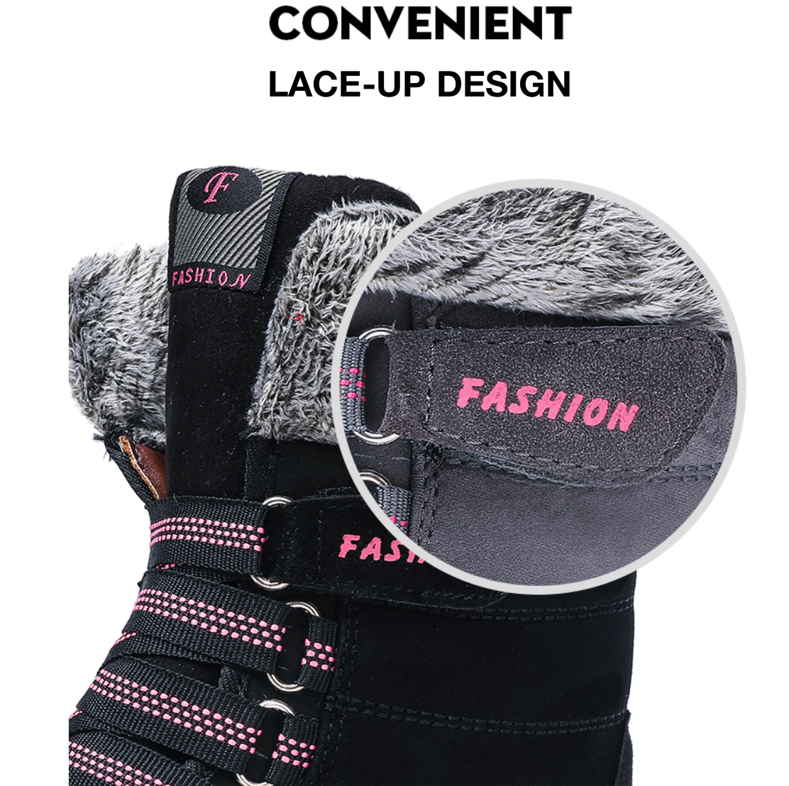 Bottes de Neige d'hiver for Femmes Chaussures mi-Mollet Chaudes