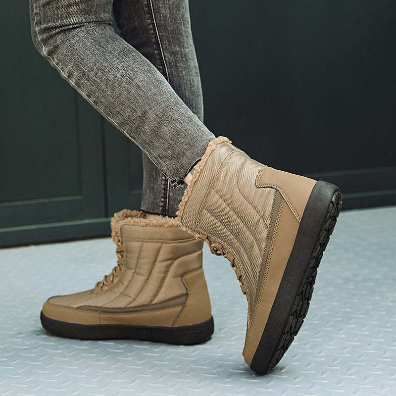 Bottes de neige décontractées en velours pour l'hiver-Luckweek