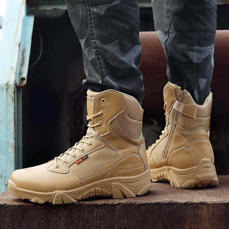 Bottes de style militaire haute qualité-Luckweek