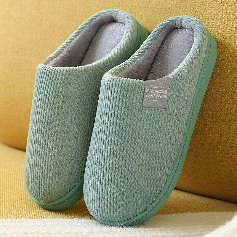 Pantoufles d'hiver chaudes en peluche-Luckweek