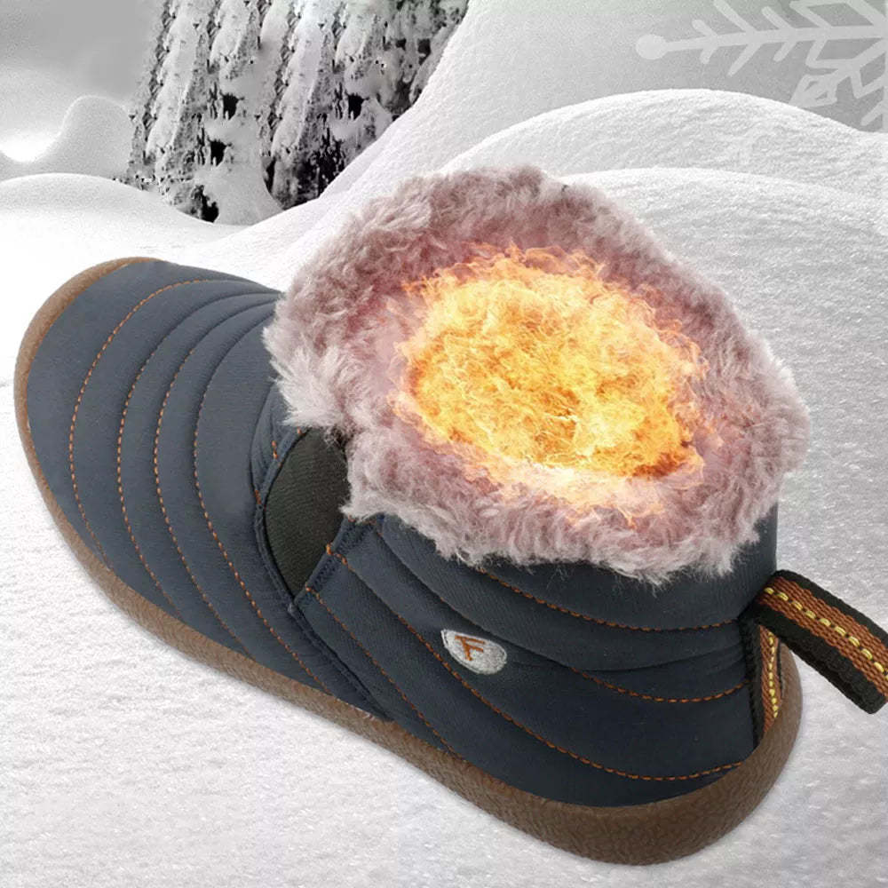 Bottes de neige chaudes tout-en-un en peluche-Luckweek
