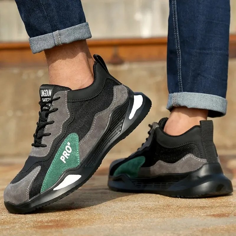 Chaussures de sécurité four femme, orthopédique anti écrasement avec lacets