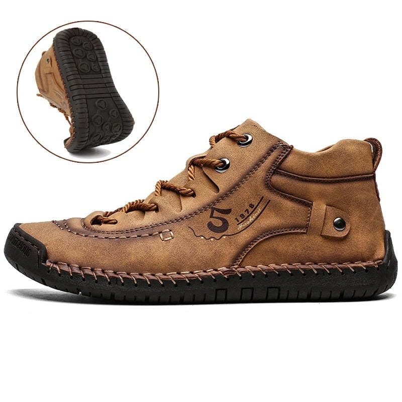 Mocassins d'hiver en cuir pour hommes décontractées et confortables-Luckweek