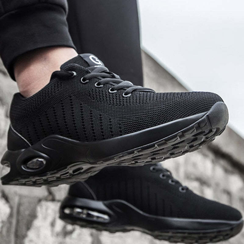 Chaussure / Basket de sécurité légères noires - Homme et Femme - Ultra-souple à coque