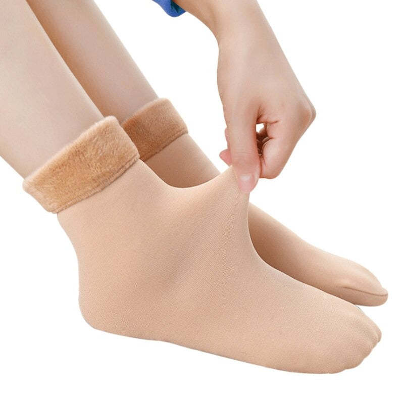Chaussettes épaisses chaudes en velours-Luckweek