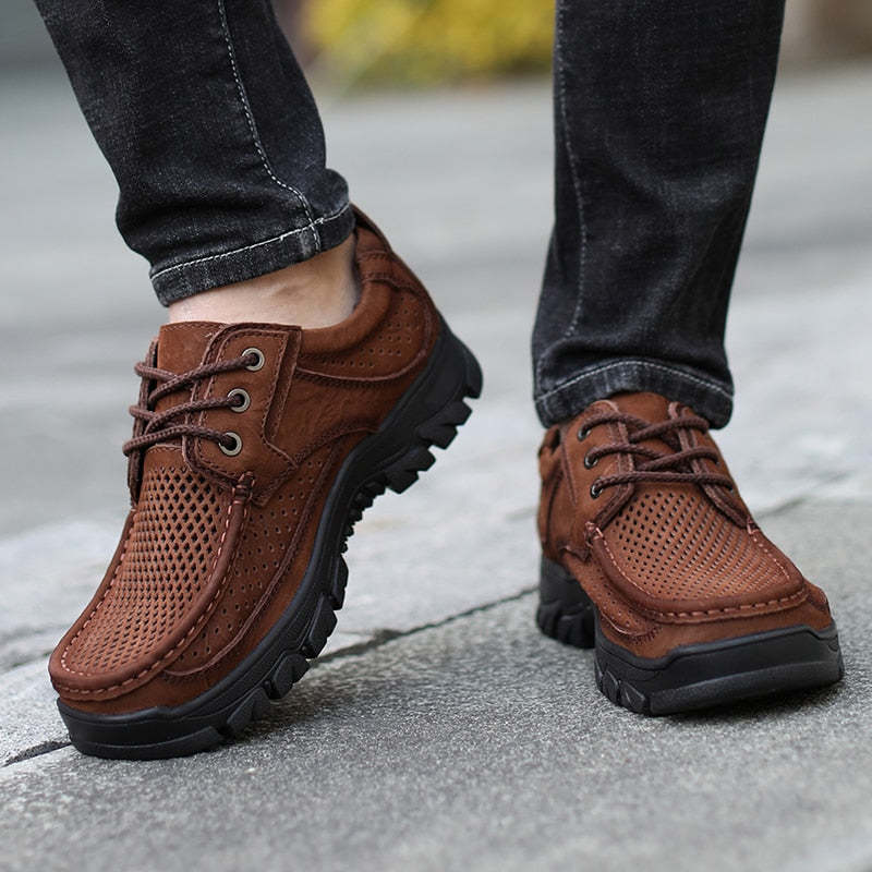 Chaussures d'été en cuir pour Hommes-Luckweek
