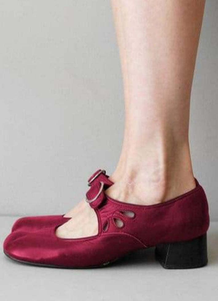 Mary Janes été talon bas Vintage femmes chaussures