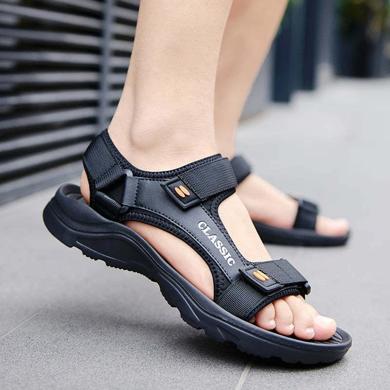 Sandale orthopédique pour hommes, soutien de la voûte plantaire, légère, antidérapante-Luckweek
