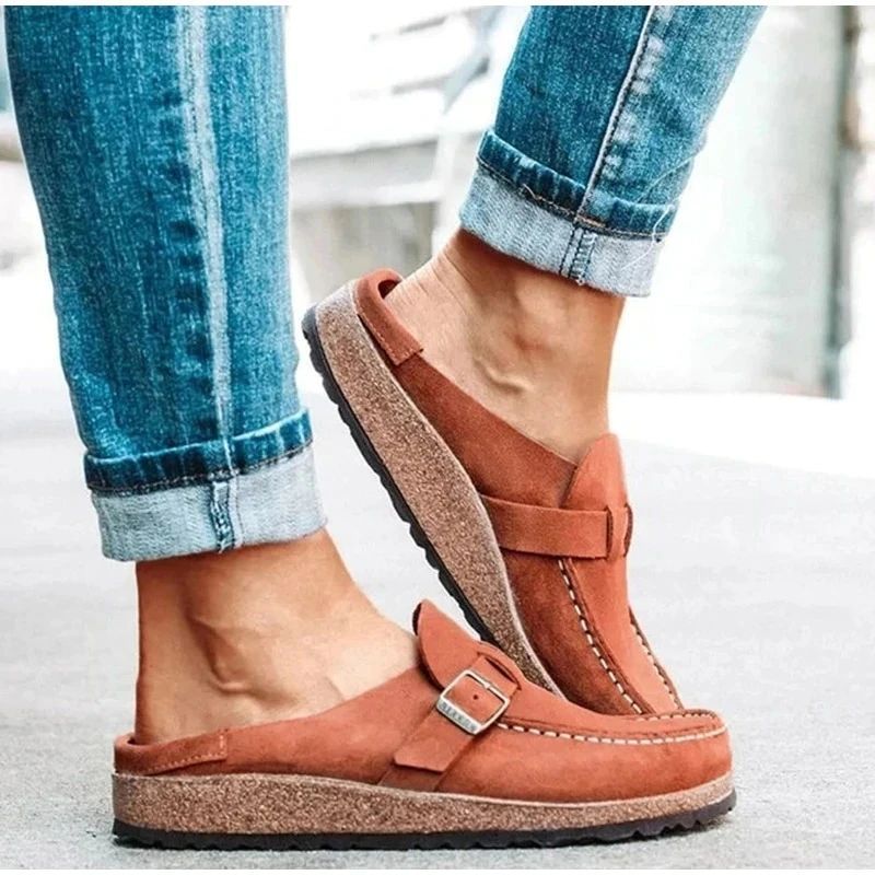Mules Orthopédiques sandales en cuir -Luckweek