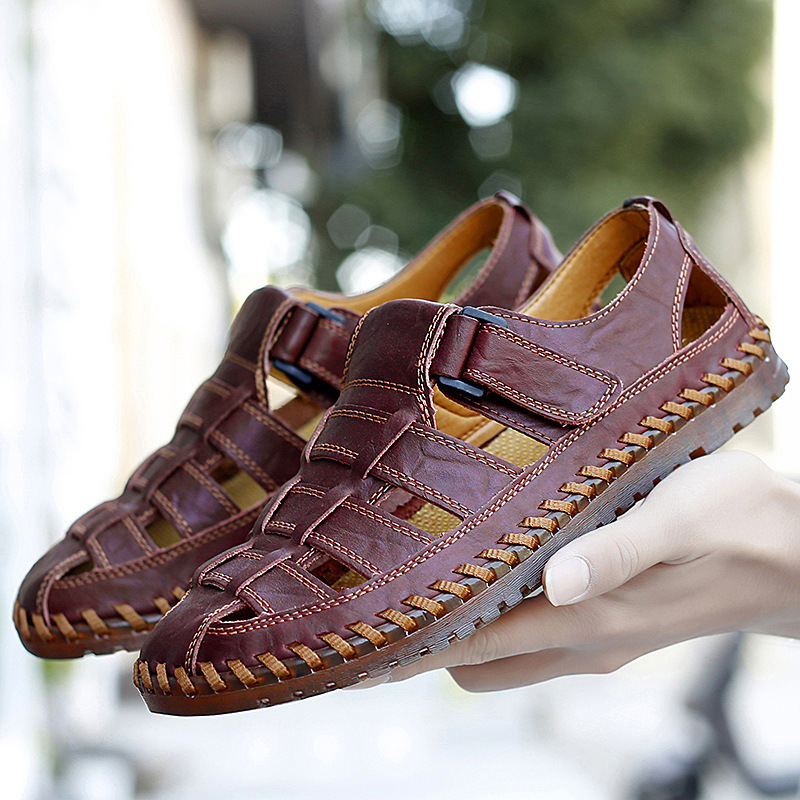 Sandales Cuir Homme Fermées