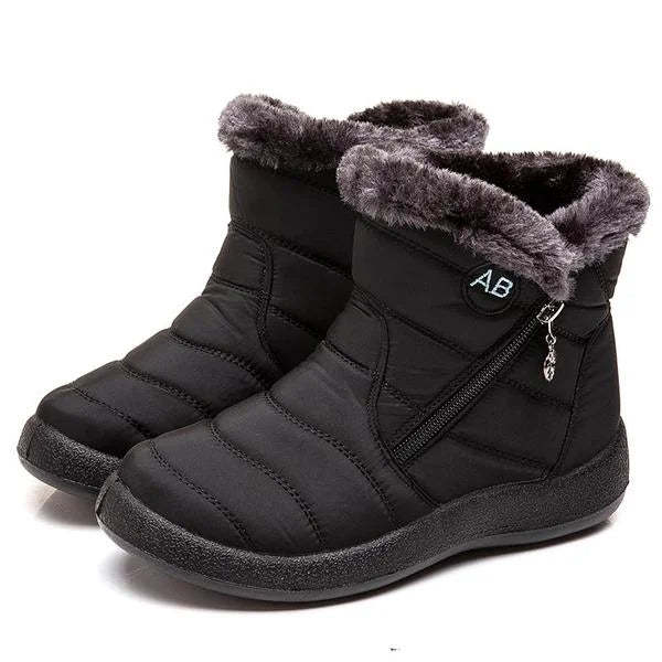 Bottes hautes doublées et imperméables pour l'hiver-Luckweek
