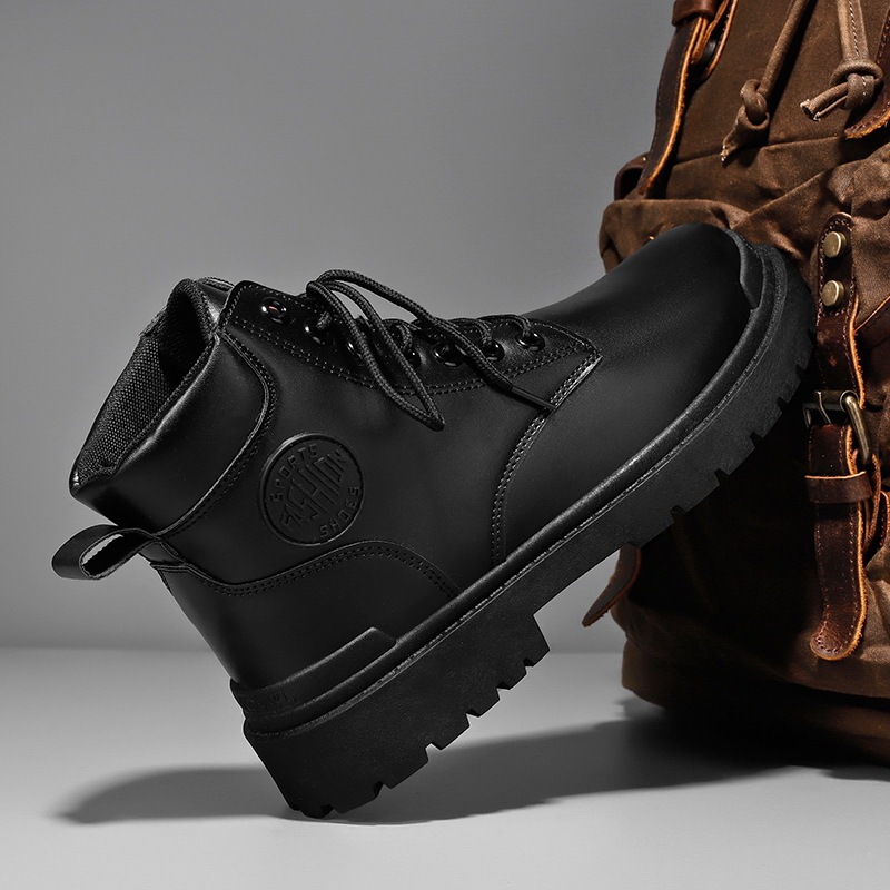 Homme Bottes Bottes de travail Marche Rétro Vintage Décontractées Athlétique Polyuréthane Bottine Demi Botte Lacet Noir Marron Automne-Luckweek