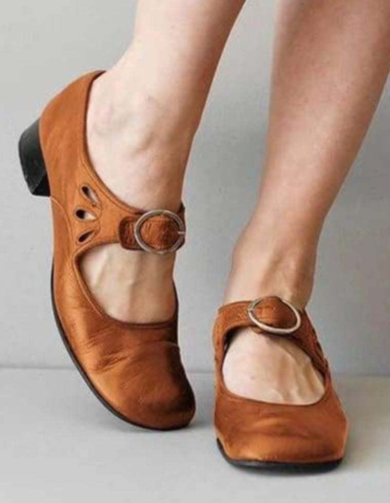Mary Janes été talon bas Vintage femmes chaussures