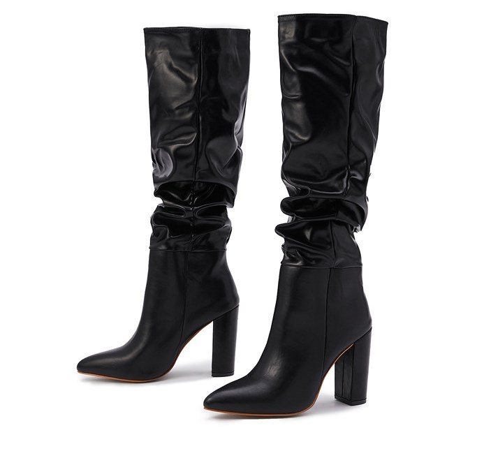 Sur Les Bottes Au Genou Bottes à Talons Hauts-Luckweek