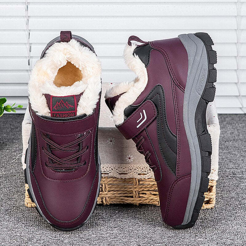 Bottines de neige imperméables en fourrure chaude-Luckweek