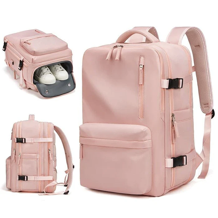 Sac à dos de voyage avec port de charge USB et compartiment à chaussures