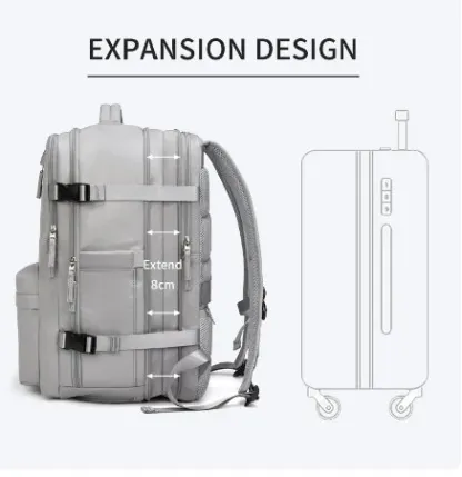 Sac à dos de voyage avec port de charge USB et compartiment à chaussures