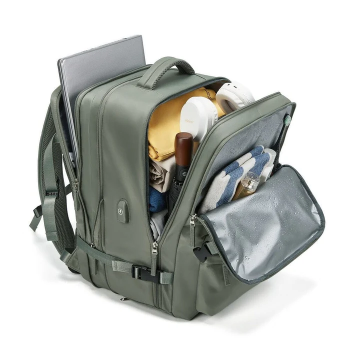 Sac à dos de voyage avec port de charge USB et compartiment à chaussures