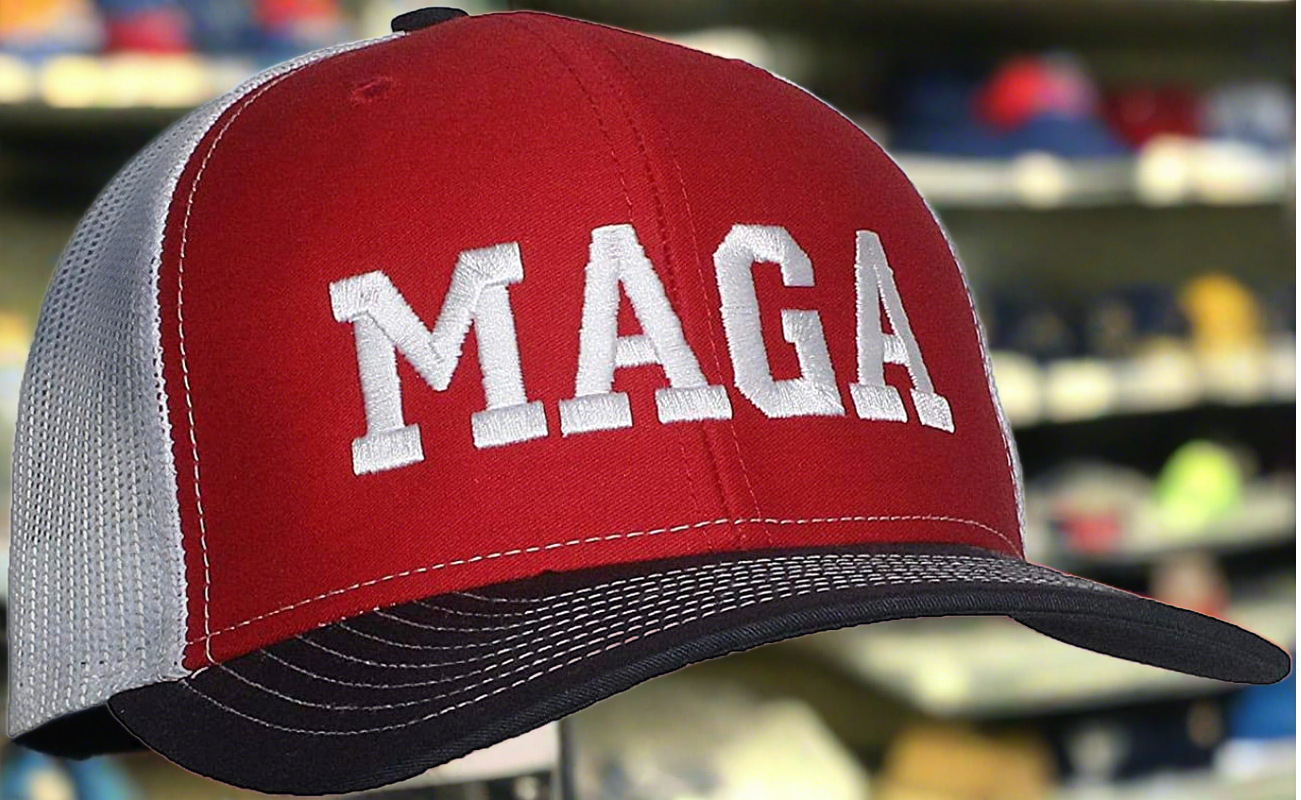 Embroidered  MAGA 6 Panel Trucker Cap W/Snapback-MakeAmericaGreatAgain