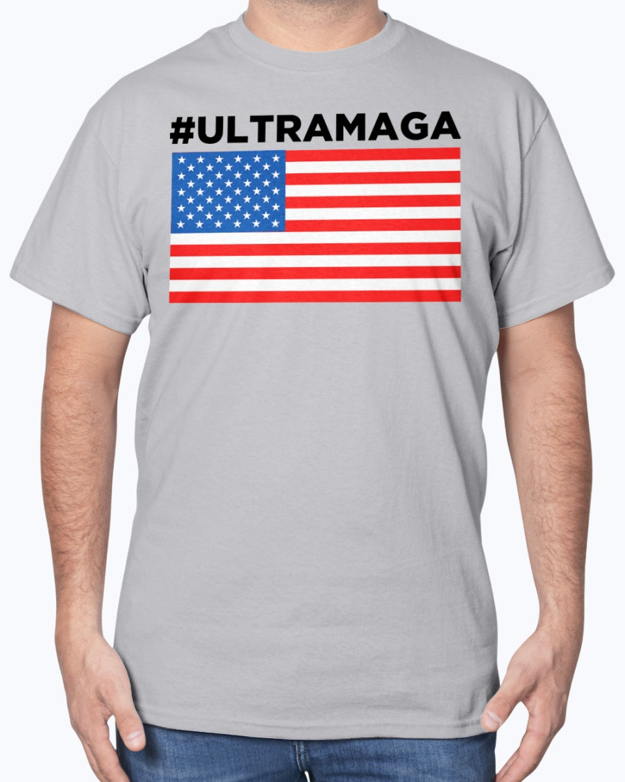 Ultra MAGA  USA Flag 2024 T-Shirt (SMALL - 5XL)-MakeAmericaGreatAgain