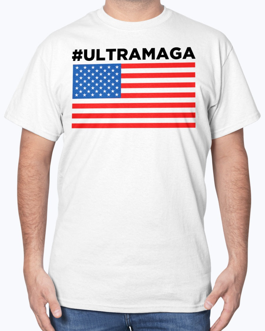 Ultra MAGA  USA Flag 2024 T-Shirt (SMALL - 5XL)-MakeAmericaGreatAgain