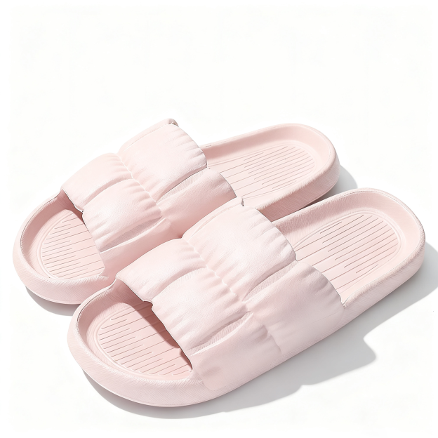 Women's and Men's Pleated EVA Thick-Soled Slippers