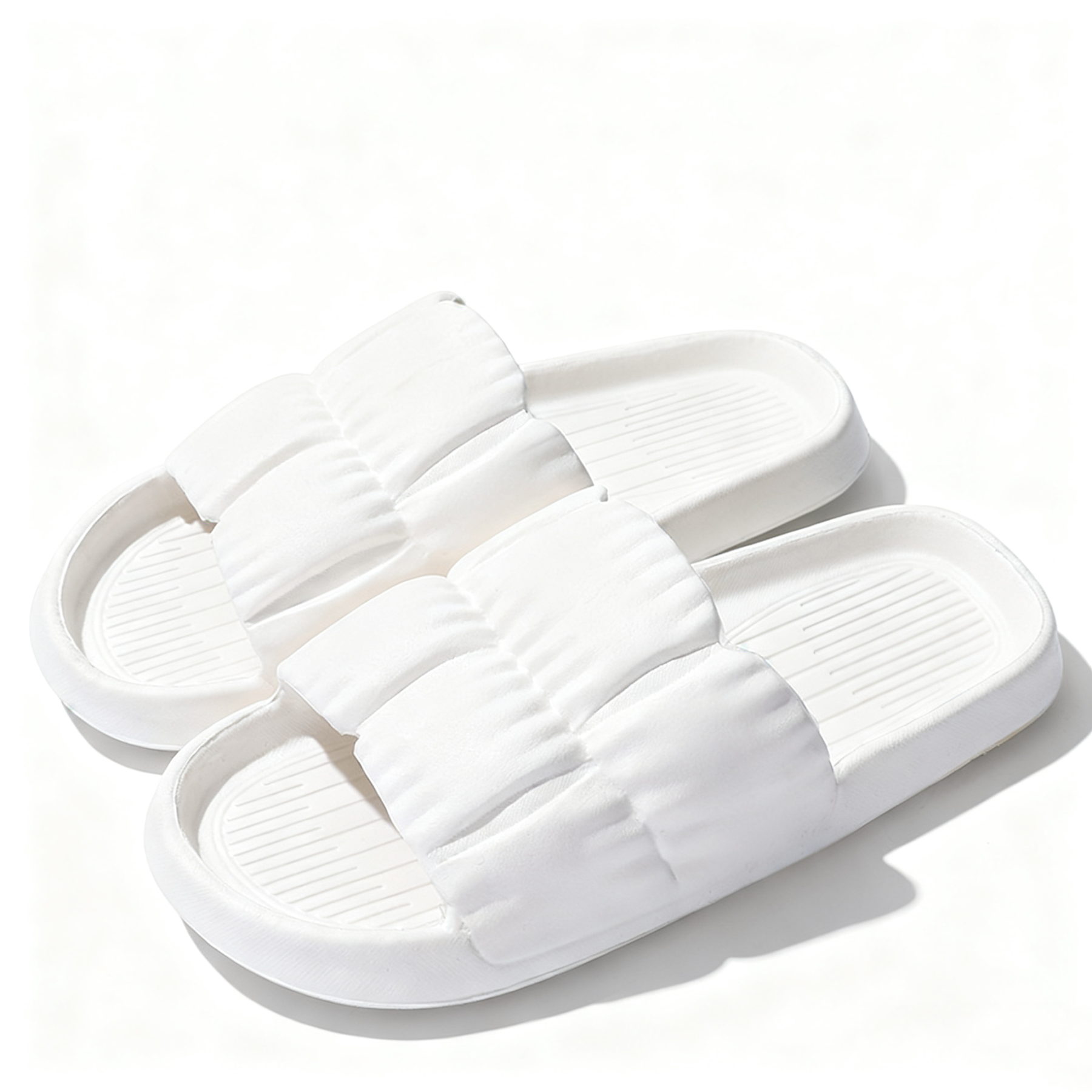 Women's and Men's Pleated EVA Thick-Soled Slippers