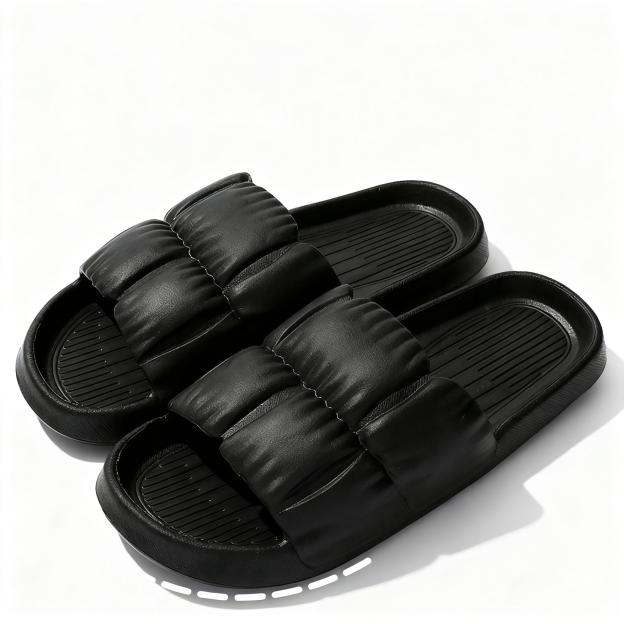 Women's and Men's Pleated EVA Thick-Soled Slippers