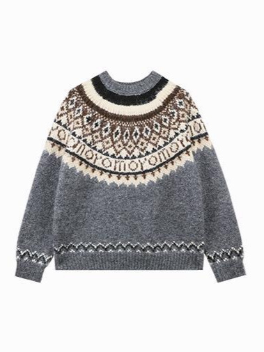 Christmas-themed soft and cozy plush knit sweater