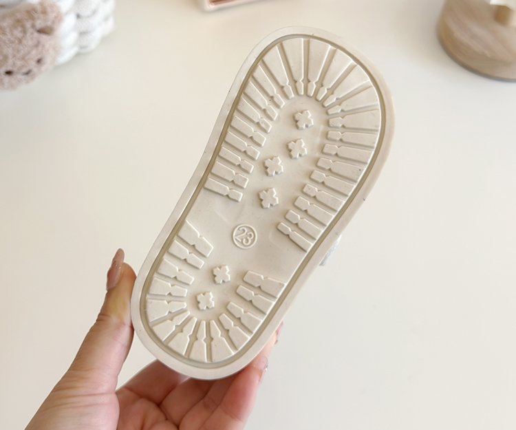 Girls' Fleece-Lined Princess Shoes for Autumn and Winter