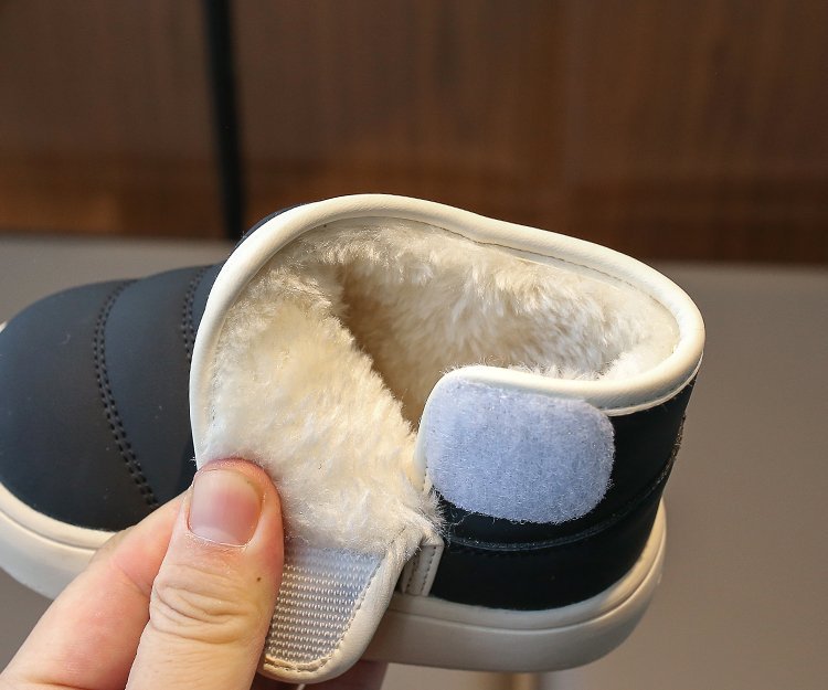 Baby fleece-lined thickened warm cotton snow boots