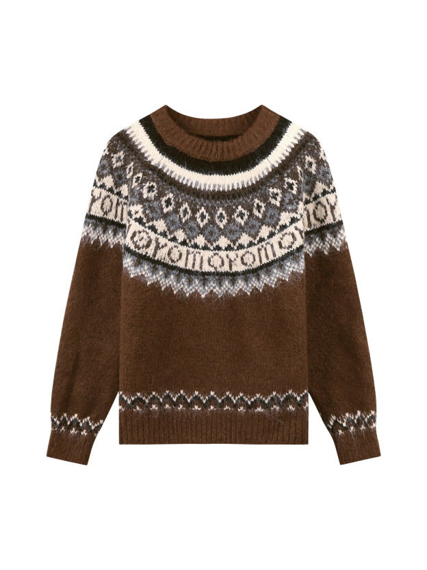 Christmas-themed soft and cozy plush knit sweater