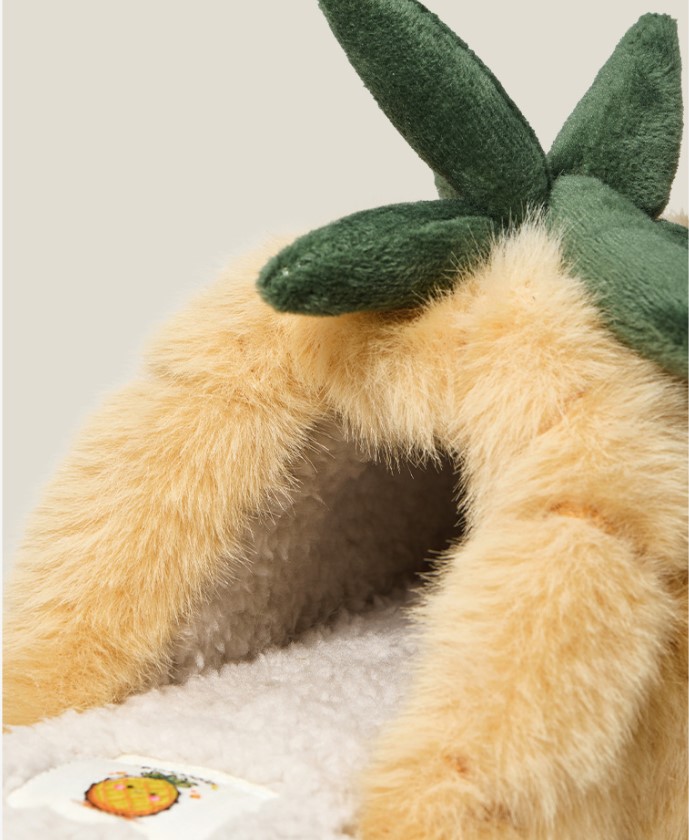 Women's Cartoon Pineapple Cotton Slippers